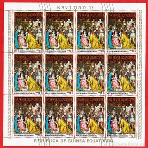 Selos: Hoja bloque Guinea Ecuatorial - Navidad 1973